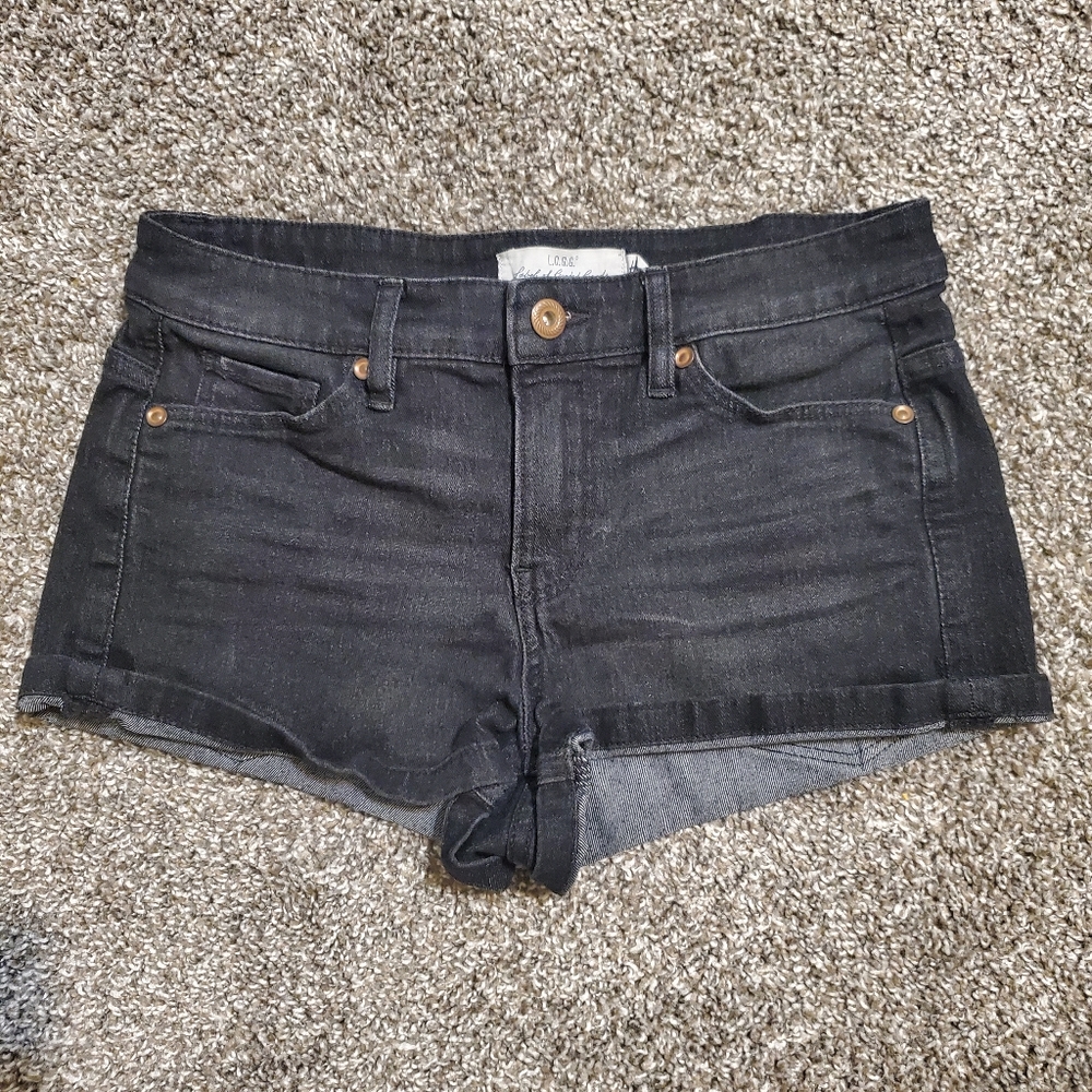 Black jean shorts